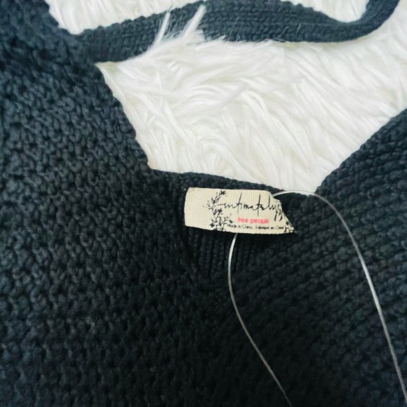 Free People You Wanna Brami Bra Cami Crop Top Black Large - Picture 7 of 7